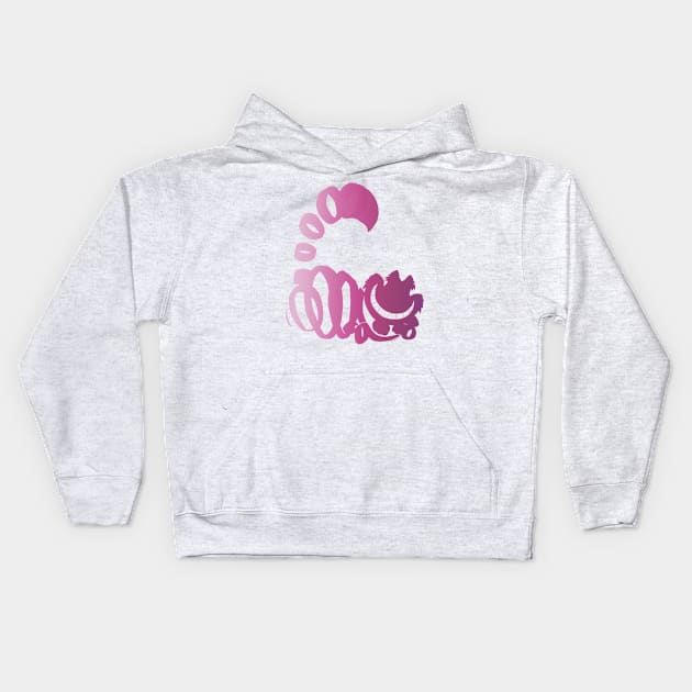 Cheshire Cat Ombre Silhouette Kids Hoodie by ijsw